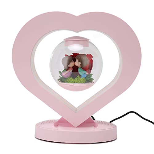 “Levitating Bluetooth Speaker: Wireless, Floating, Heart-shaped, 360° Rotation, Touch Buttons – Home Office Décor Tech”