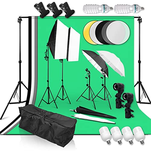 Upgrade Your Studio Lighting with MJWDP Adjustable Background Support System and LED Umbrellas