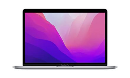 “Unleash Power: Apple’s 2022 MacBook Pro – M2 Chip, 13″ Retina Display, 16GB RAM, 512GB Storage, Touch Bar, FaceTime HD Camera. Syncs with iPhone & iPad. Space Gray.”