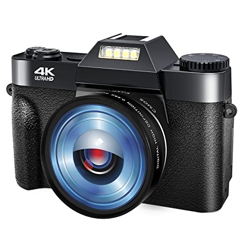 “Capture Perfect Moments: 4K Vlogging Camera with 48MP, Autofocus Anti-Shake, Wide Angle Lens, Macro Lens, 25 Batteries”