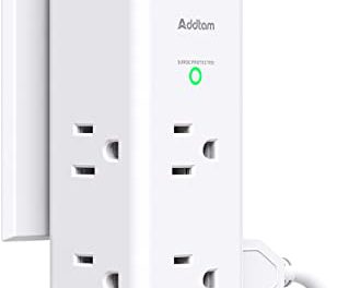 Powerful Surge Protector with Rotating Plug and Multiple Outlets