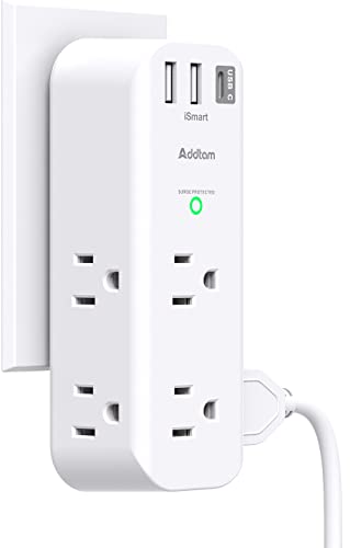 Powerful Surge Protector with Rotating Plug and Multiple Outlets