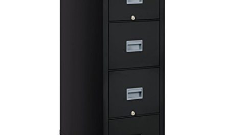 “Introducing USA-Made FireKing Patriot Cabinet: 1-Hour Fireproof, 4 Drawers, Deep Letter, Black”