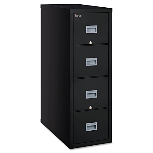 “Introducing USA-Made FireKing Patriot Cabinet: 1-Hour Fireproof, 4 Drawers, Deep Letter, Black”