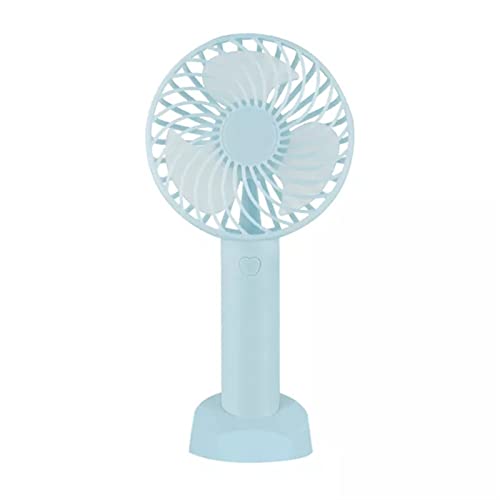 “Powerful Mini Fan: Rechargeable, Portable, Blue”