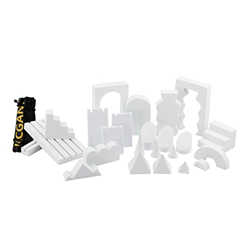 24Pcs Kcgani Photography Props: Geometric Cube Set + Decorative Backdrop = Stunning Display!