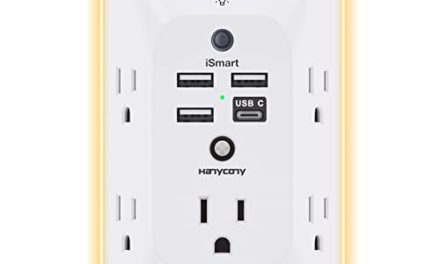 Powerful Outlet Extender: Night Light, USB Charger, Surge Protector