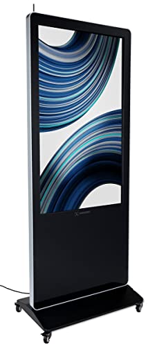 “Wireless Touch Screen Kiosk: High-Tech, Portable & Sleek”