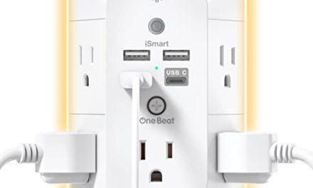 Power Up Your Space: Surge Protector with Night Light & USB Charger