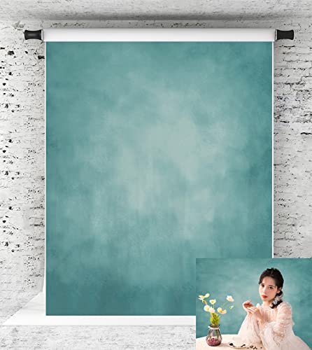 Vibrant Cyan Portrait Backdrop: Kate 5x7ft Abstract Microfiber