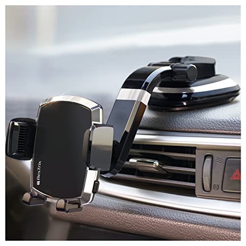 Top-rated Car Phone Holder: Secure Mount for iPhone 14 13 12 11 Pro, Galaxy S22 S21 S20 & More