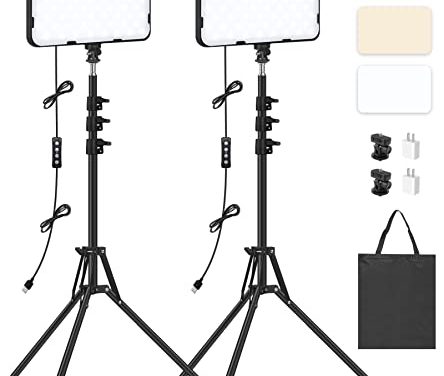 “Capture Your Moments: Dynamic LED Light Kit & Tripod”