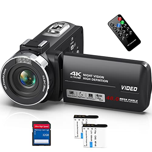 Capture Stunning 4K Videos: Powerful Night Vision, Zoom, Touch Screen