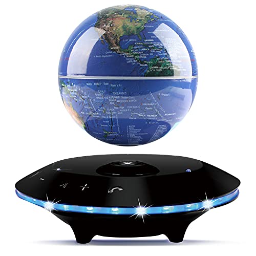 Levitating Globe: Bluetooth Speaker & Floating Speakers – Hands-Free, LED Lights, Cool Tech!