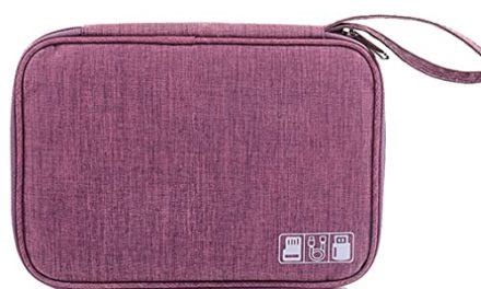 Organize and Store Your Tech Essentials with BINGHC Purple Cable Bag