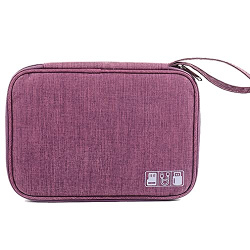 Organize and Store Your Tech Essentials with BINGHC Purple Cable Bag