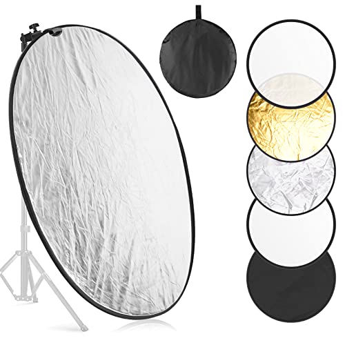 “Enhance Your Photography: 5-in-1 43″ Light Reflector Kit”