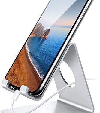 “Lamicall Cell Stand: Boost Your Office Setup with a Stylish Charging Dock!”