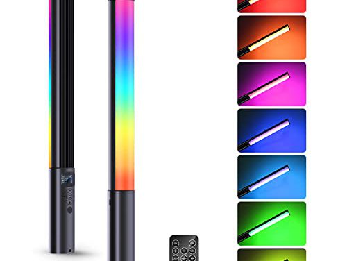 Vibrant RGB LED Wand: Remote Control, Dimmable, Portable