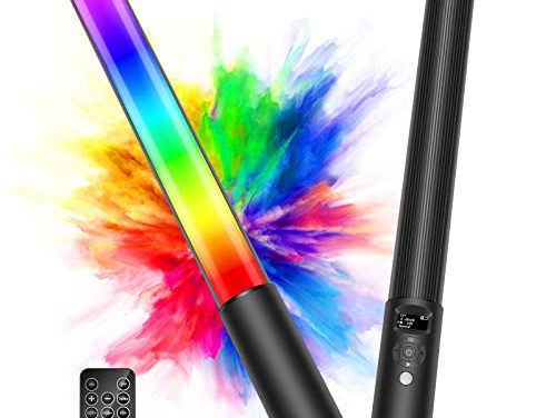 RGB Video Light Wand: Vibrant Colors, Remote Control, Dimmable, Rechargeable Battery