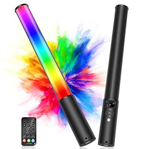 RGB Video Light Wand: Vibrant Colors, Remote Control, Dimmable, Rechargeable Battery