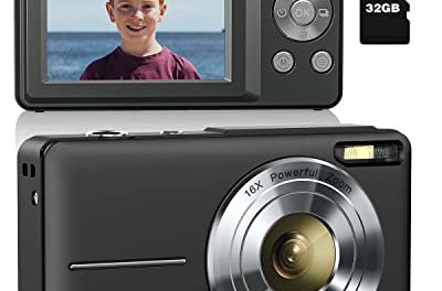 “Capture Precious Moments: 1080P Kids Camera with 16X Zoom & 32GB Card – Ideal Gift!”