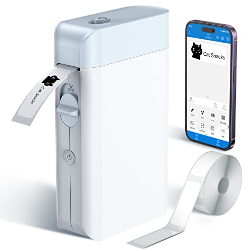 Portable Thermal Label Maker: Bluetooth Rechargeable, Efficient