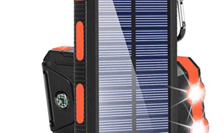 Powerful Waterproof Solar Charger: 20,000mAh Portable Backup with Dual USB/Flashlight