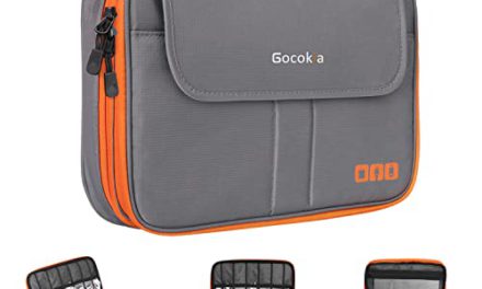 Travel Tech Organizer: Double Layers, Extra Capacity, Front Pockets, iPad/iPhone Compatible – Grey