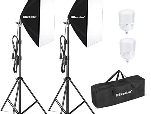 “Capture Perfect Moments: UBeesize 27″ x 20″ Softbox Photography Kit – Pro Lighting for Videos & Portraits”