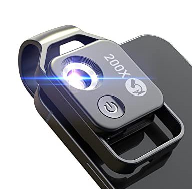 “Enhance Your Microworld: Pocket Phone Microscope with CPL Lens/LED Light – Ideal for Kids and Adults!”