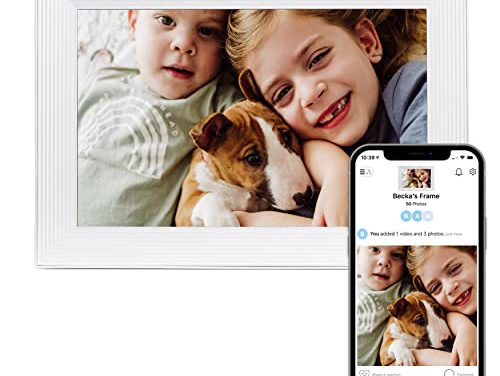 “The Ultimate Digital Frame: Aura Carver 10.1\” | Gift Memories Instantly | Hassle-free Setup | Phone-to-Frame Photo Sharing | Free Storage | (Sea Salt)”