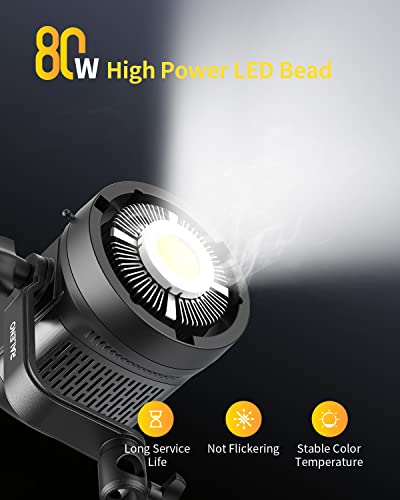 “Powerful RALENO Studio Light: Vibrant 80W LED, Perfect for YouTube and Outdoor Photography”