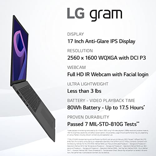 Super Light LG gram Laptop: 12th Gen i7, 32GB RAM, 2TB SSD