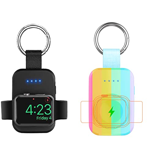 “Power Up Your Apple Watch Anywhere with Rainbow Black Ultra Charger!”