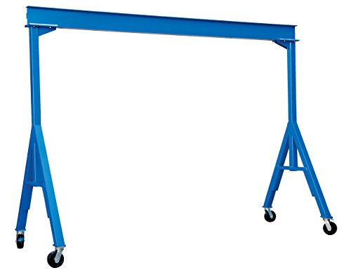 “Powerful Blue Steel Gantry Crane: 4000 lbs Capacity, 10′ Length – For Optimal Lifting”