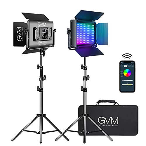 Powerful RGB LED Video Light & Bluetooth Control Kit for YouTube Studio, Video Shooting, Gaming, and More