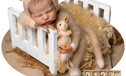 Capture Precious Moments with Vintage Wooden Bed for Newborn Photography