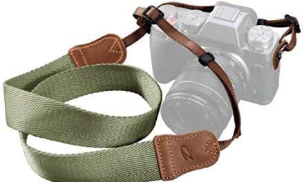 Stylish Camera Strap: Dual Layer Cowhide Ends, Wide Cotton Strap – Perfect for DSLR Photographers!
