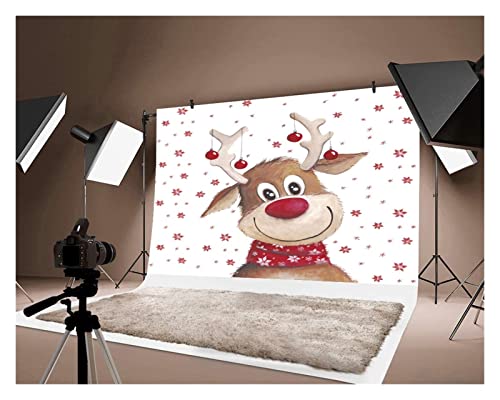 Christmas-themed Elk Car Photo Studio Props: Capture the Magic! (Green2, 10x8ft)