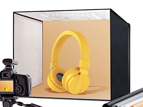 Portable Photo Studio with Powerful Lighting and 4 Background Options