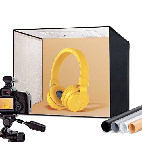 Portable Photo Studio with Powerful Lighting and 4 Background Options