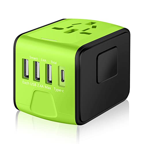 “Power Up Anywhere: Universal Travel Adapter with High-Speed USB Charging – Europe, UK, US, AU, Asia”