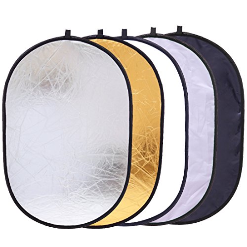 Portable 5-in-1 Oval Light Reflector Kit for Stunning Photos