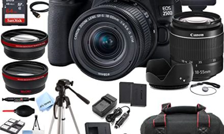 “Capture Life’s Moments: Canon EOS 250D DSLR Camera Bundle”