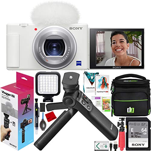 “Ultimate Vlogging Kit: Sony ZV-1 4K Camera + Grip, Remote, 64GB Card & More!”