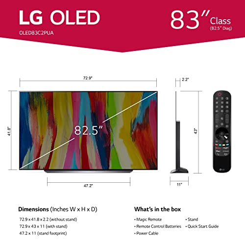 “Immerse with LG C2 Series 83″ OLED evo Smart TV: AI-Powered 4K Bliss!”