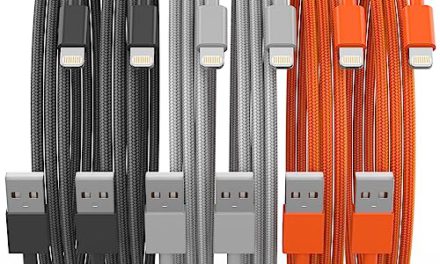 Certified Apple Charger: 6-Pack Lightning Cable for Fast Charging – Compatible with iPhone 14/13/12/11 – High Speed USB – Multicolor