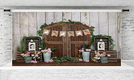 “Capture Stunning Easter Moments: Kate’s 20x10ft Rustic Wood Backdrops with Easter Bunny Props”