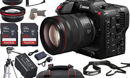 Capture Cinematic Moments: Canon C70 Cinema Camera Kit + Lens, Memory Cards, Case, Tripod & More